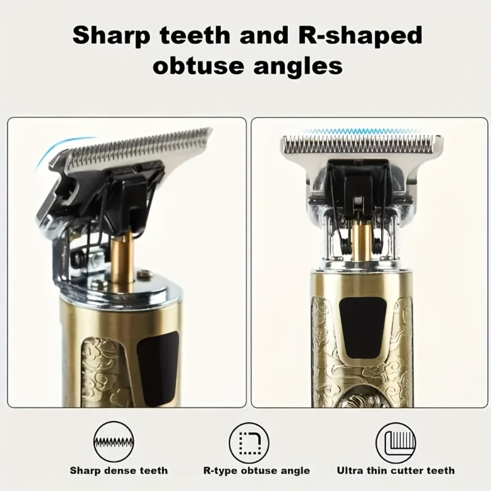 Professional Men'S Beard Trimmer with Zero Contour Design - Rechargeable Lithium Battery, ABS Plastic Body, USB Charging, Includes Limit Comb, Hair Care Accessory | Modern Hair Care | Durable Hair Care, Hair Trimmers