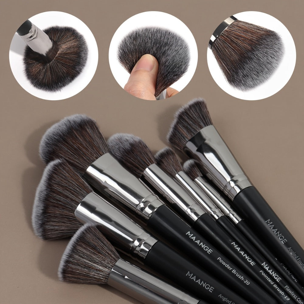 MAANGE 25pcs Professional Makeup Brush Set Paper Box Packaging Foundation Brush Blush Brush Eyeshadow Brush Basic Beginner Makeup Tools Soft And Fluffy Women's Facial Makeup Suitable for Daily Travel Campus Portable