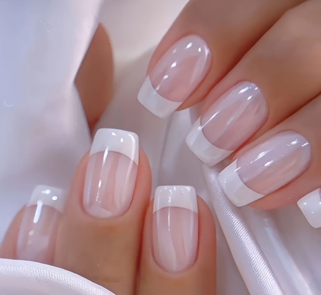 Upgrade Your Look. 72pcs (3 Boxes) Women'S Nail Accessory Set. Classic And Easy Elegant Design. Glossy Fake Nails. Extendable And Detachable Nails