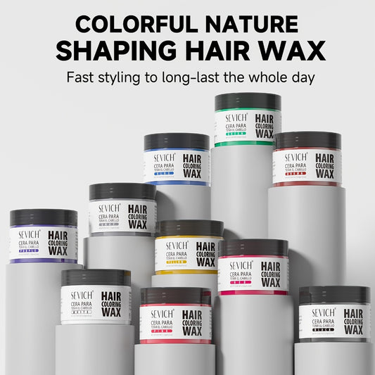 Sevich 13-Color Hair Coloring Wax - Washable Temporary Hair Dye for Men & Women, Vibrant Shades for Parties, Holidays & Everyday Styling, Perfect for All Seasons, Festive Hair Color, Easy Application, Longlasting Color, Party Goers