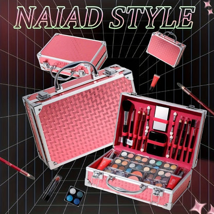 Makeup Set 56pcs Professional Full Face Kit Eyeshadow Lipstick Blush Lip Gloss Eyebrow Pencil Glitter Powder Brushes for Beginners Wedding Stage Holiday Gift