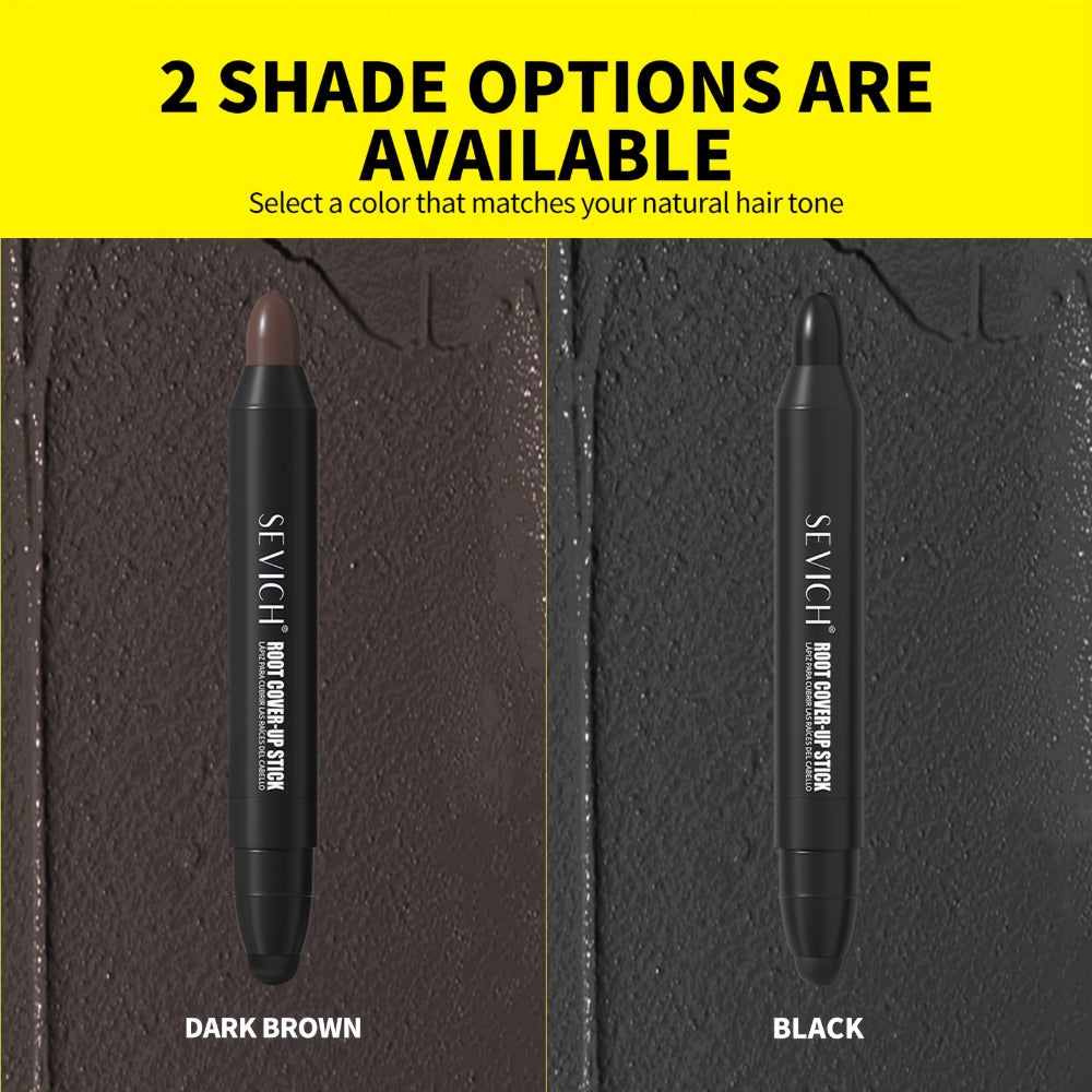 Men's Hair Dye Stick Gray Coverage — Sevich Beard & Hair Color Pen, Hypoallergenic, Sweat-Proof, Water-Resistant, Long-Lasting Formula, 2pcs Set