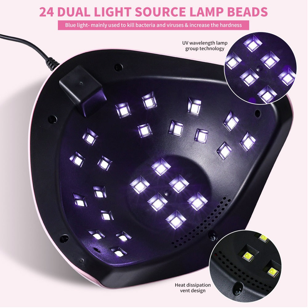 Professional /LED Nail Lamp with LCD Display & Sensor Suitable for /LED Nail Polish, 4 Timer Settings, Instant Nail Dryer for Gel Polish, Lamp for Home Salon, Nail Glue Tool, No Adapter Required Gift for DIY