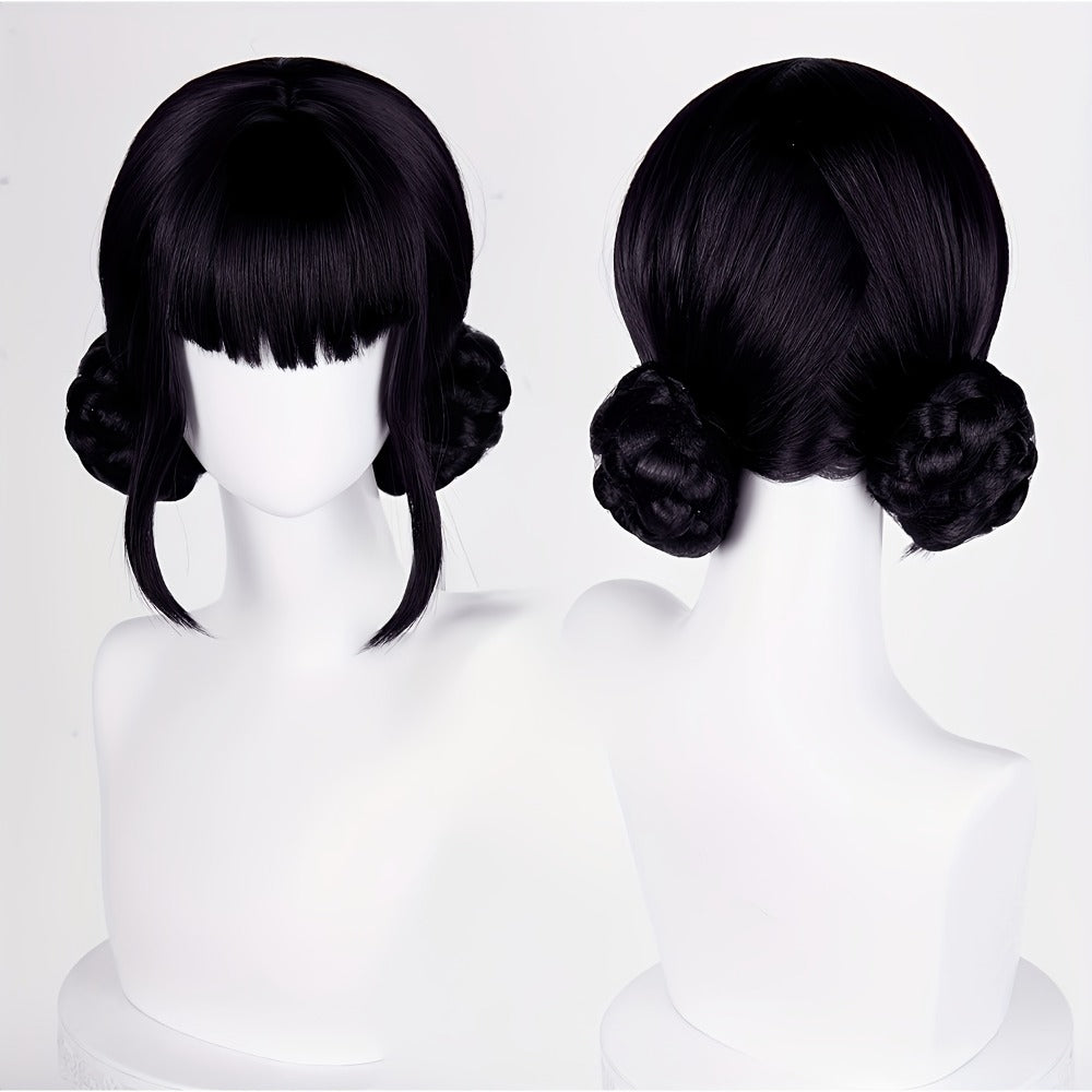 K-Pop Cosplay Wig Long Straight 30 Inch – Korean Idol Costume Hair for Halloween, Anime & K-Drama Character Dress Up, Rose Red, Purple, Black Purple Colors for Women & Girls