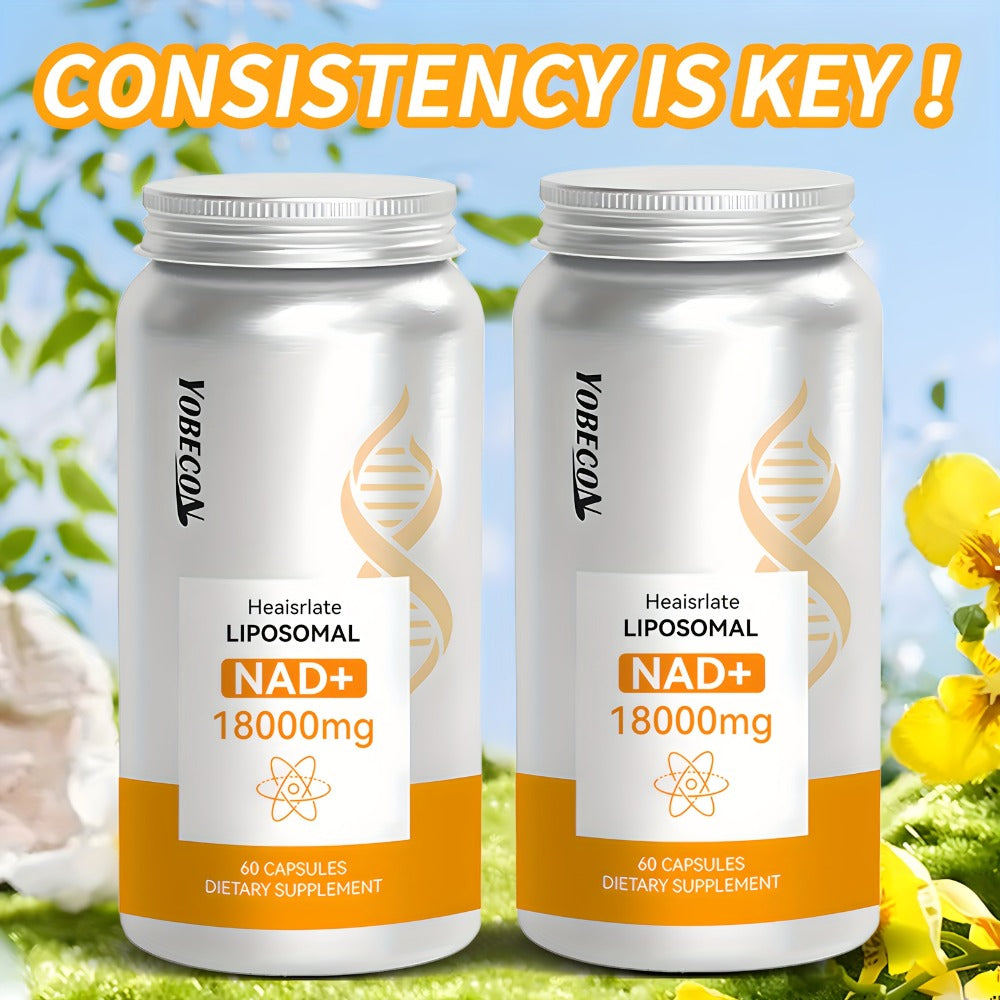 Gen5 Liposomal 18000mg NAD+ Booster Quercetin Trans-Resveratrol & D-Ribose High-Potency Formula for Health Energy, Focus & Antioxidant | High Absorption