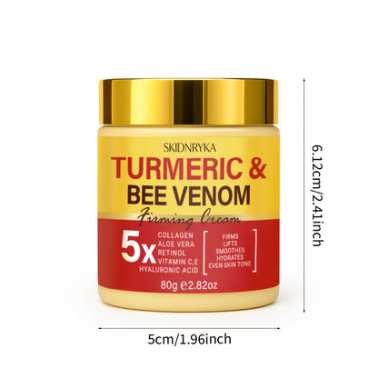 Bee Venom Firming Cream Retinol Turmeric Collagen Deep Moisturizing Anti-Aging Skin Tightening Gentle Formula All Skin Types 1pc / 2pcs