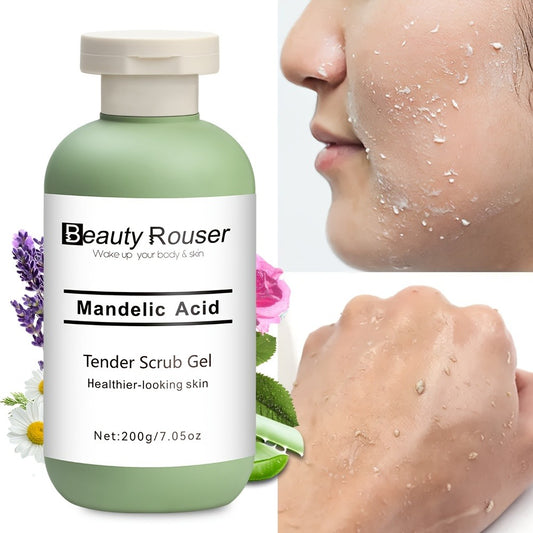 Soft Scrub Gel - Deep Cleansing, Contains Aloe Vera, Rose And Chamomile Plant Extracts, Softens Light, Scrub Cleanser, Unclogs Pores, Cleanses Light, Moisturizes, Unisex, Can Be Used for All Over The Body, Suitable for All Light Types. Summer