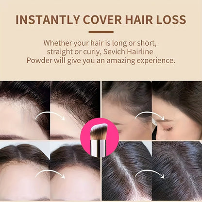Root Coverage Powder for Thinning Hair - Hairline Concealer with Natural Shadow Effect, Voluminous Lift & Lightweight Formula, Sensitive Scalp Safe, Easy Brush Application for Men & Women All Hair Types
