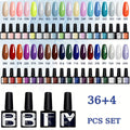PHOENIXY 40pcs Gel Nail Polish Kit, 36 Colors Gel Nail Polish Set with Base Glossy Matte Top Coat Gel Nail Kit Pink Blue Red At Home Nail Kit Gifts for Women