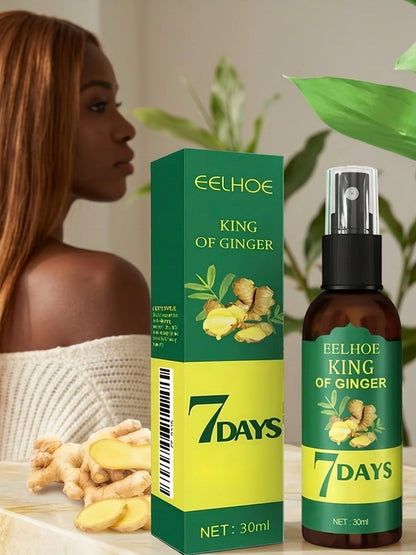 Ginger Hair Oil & Biotin Hair Serum 2-Pack Set - Scalp Nourishing Moisturizing Hair Growth Treatment for All Hair Types 7-Day Ginger Care Men Women Gift Set