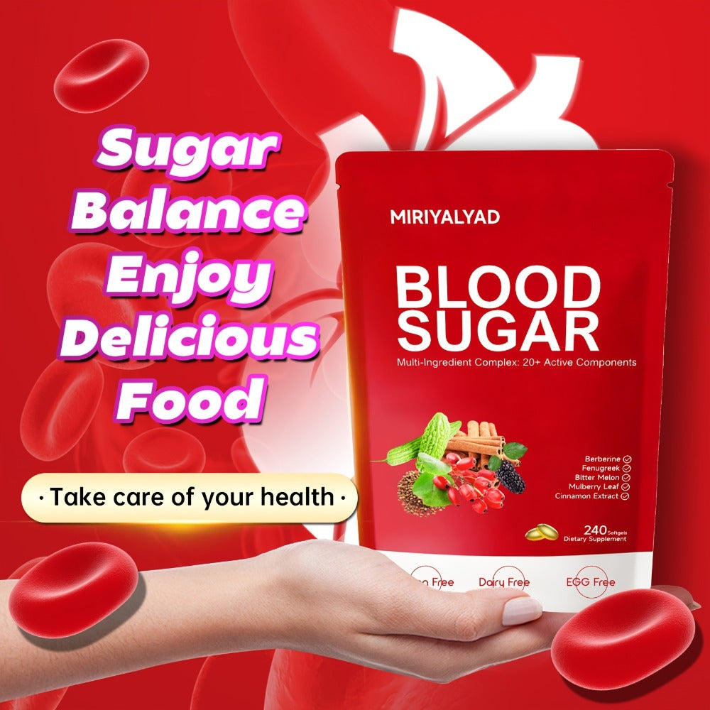 [Family Gifts & Christmas] 240 Capsules, Blood Sugar Health Support Supplement With Berberine, Cinnamon & Bitter Melon | 20+ Herbal Complex | Blood Glucose Balance And Insulin Support | Dietary Supplement | Local Warehouse, Family Gifts & Christmas