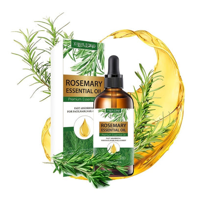 Rosemary Essential Oil 3-Pack 3.38oz — Plant-Based Hydrating Hair & Skin Care, Multi-Use for Face Body Nails Massage & DIY, Holiday Gift Set