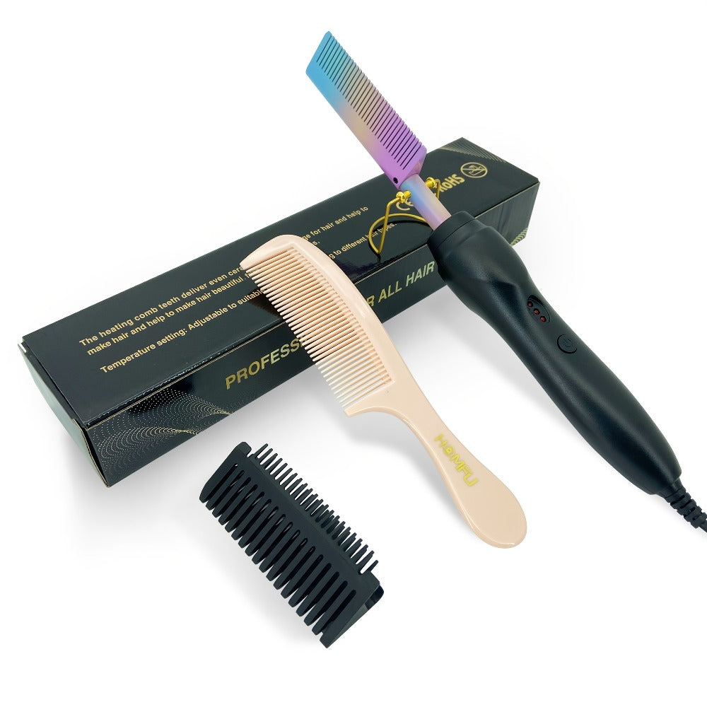 Electric Hot Comb for Hair, Curling, And Styling, Suitable for Natural Black Hair And Wigs. Ideal for Holiday Gifts And Travel Hair Tools