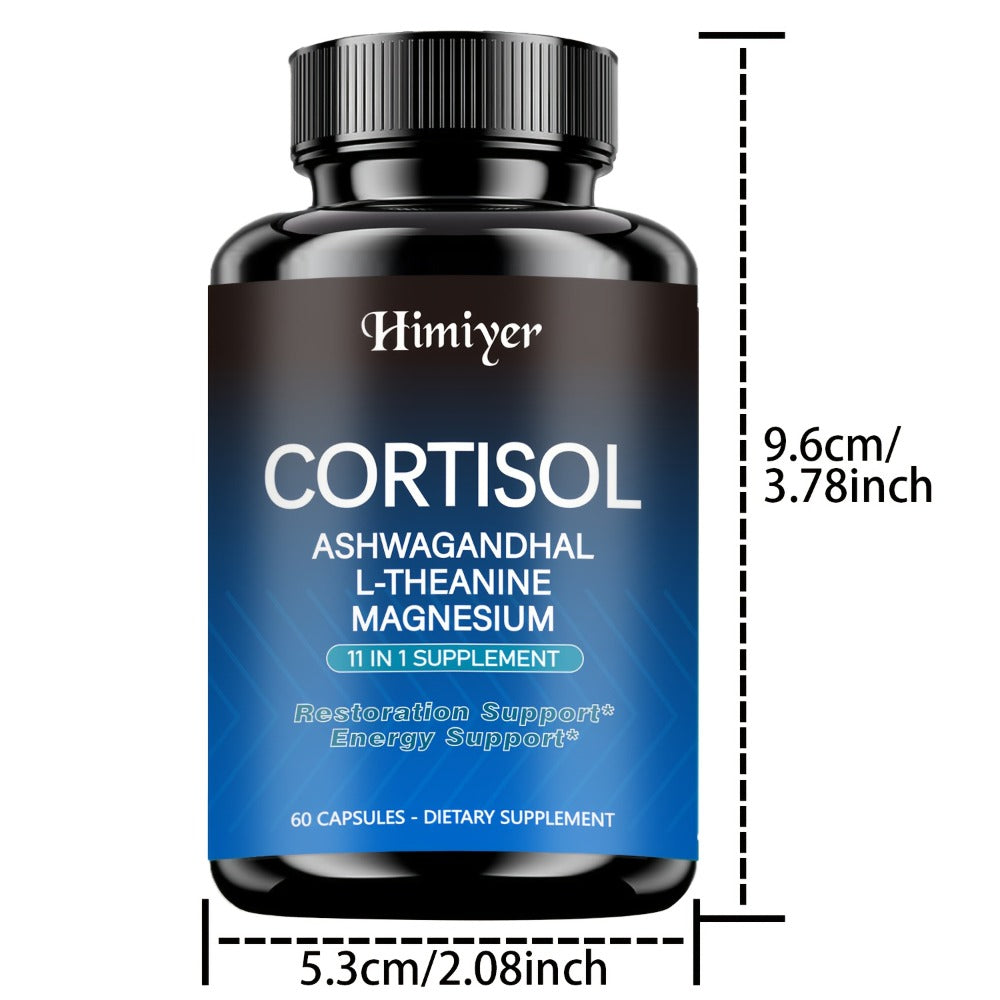 [magic Of Dark Blue]Cortisol&Energy, Restful Sleep & Mood Enhancement with Rhodiola Rosea, Ashwagandha, L-Theanine & Magnesium 60 Capsules