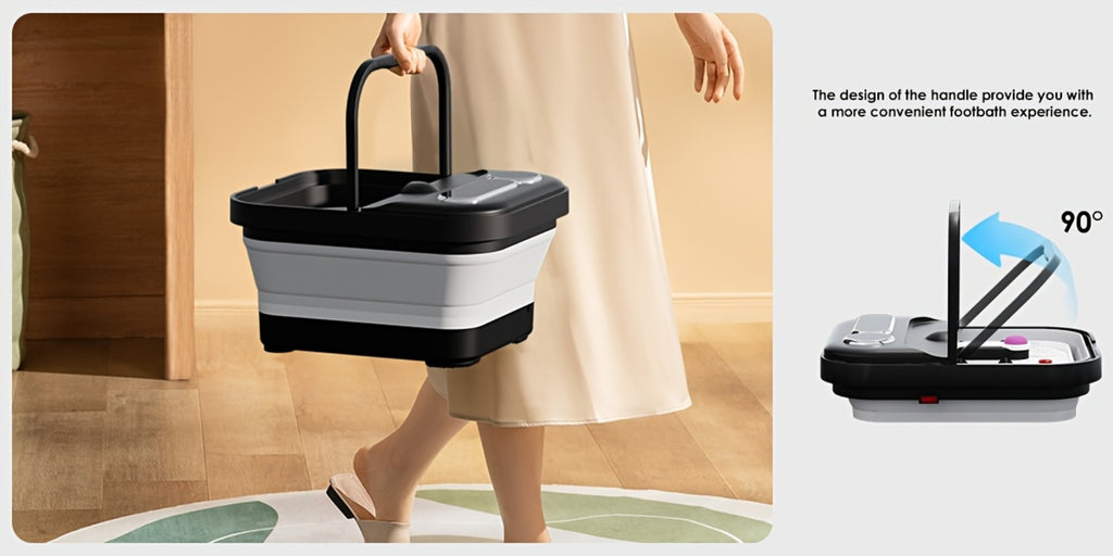 Collapsible Foot Spa And Massager With Heater And Temperature Control, Foot Bath Bowl With Bubbles, Six Massage Rollers, Vibration And Red Light, Foot Soak. Best Mothers Day Gifts