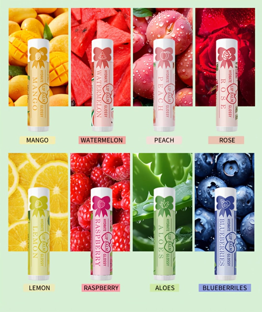 Lip Balm Set 16 Pack – Assorted Flavored Moisturizing Lip Balms for Long-Lasting Hydration & Shine | Bulk Lip Care Kit for Dry Lips, All Skin Types | Perfect Gift Set for Women, Girls & Teens