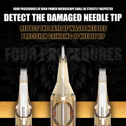 Tattoo Cartridge Needles 20pcs by Ambition – RL RS RM Sizes for Tattoo PMU & SMP | Disposable Sterilized Cartridges with Safety Membrane for Tattoo Machines