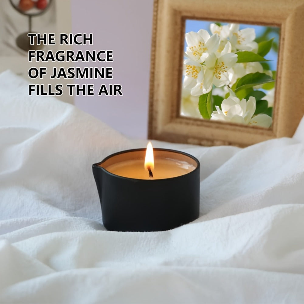 EVODUCK 6pcs/2pcs/1pc 2-In-1 Massage Oil Candle with Essential Oil Luxury Scented Candle with Soy Wax – Warm Moisturizing Body Lotion – Nail Salon, Spa, Pedicure, Beauty, Wedding, Christmas, Valentine'S Day Gift for Women (Total 12Oz/ – Each 2Oz)