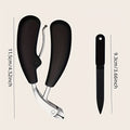 2pcs Modern Stainless Steel Nail Clippers with Concave Blades, Heavy Duty Nail Clippers with Curved Design, Large Opening for Thick Nails, Elderly Friendly, No Splash, Precision Trimming Of Men's Toenails, Long Handle with Angled Curved Blades