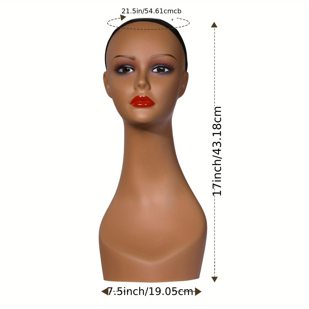 4pcs Female Mannequin Heads Suitable for Wigs, Hats, Necklace Display - Dolls for Salon, Beauty, Retail Store, Wig Shop - Wig Stand for Hairstyle Showcase & Training Practice