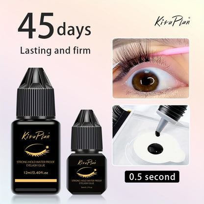 Eyelash Glue Quick Dry — Individual Lash Extensions & DIY Cluster Adhesive, Odorless Black Lash Bond for Self-Grafting, Beginner-Friendly Lash Extension Glue
