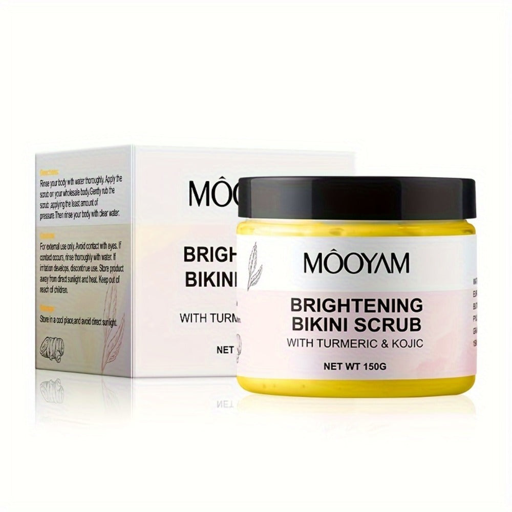 Glycolic Acid Turmeric Scrub for Bikini Area 150g, Must-have in Summer, Make Your Light Beige Radiant