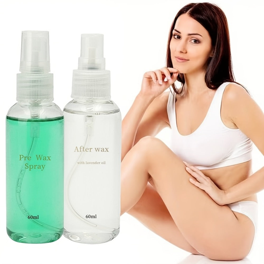 Moisturizing Body Hair Removal Spray for Smooth and Clean Skin - Pre and Post Wax for Legs, Underarms, and Face