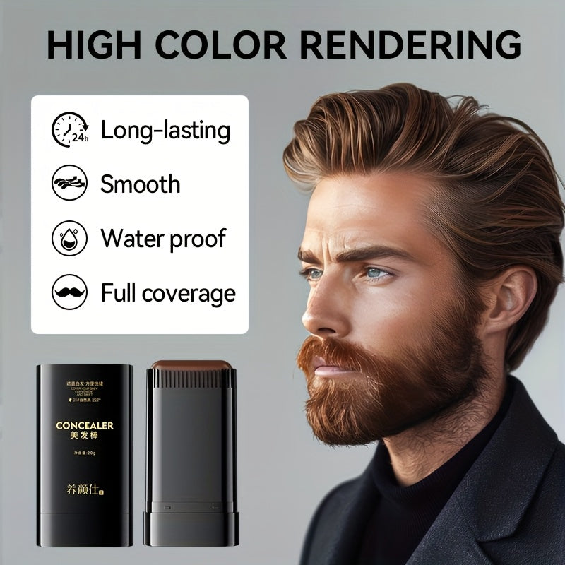 Waterproof & Sweatproof Hair Color Stick - Non-Clumping, Long-Lasting Concealer for Gray Hair Coverage with Natural Band Comb Design, Easy Application for a Even Applicatio