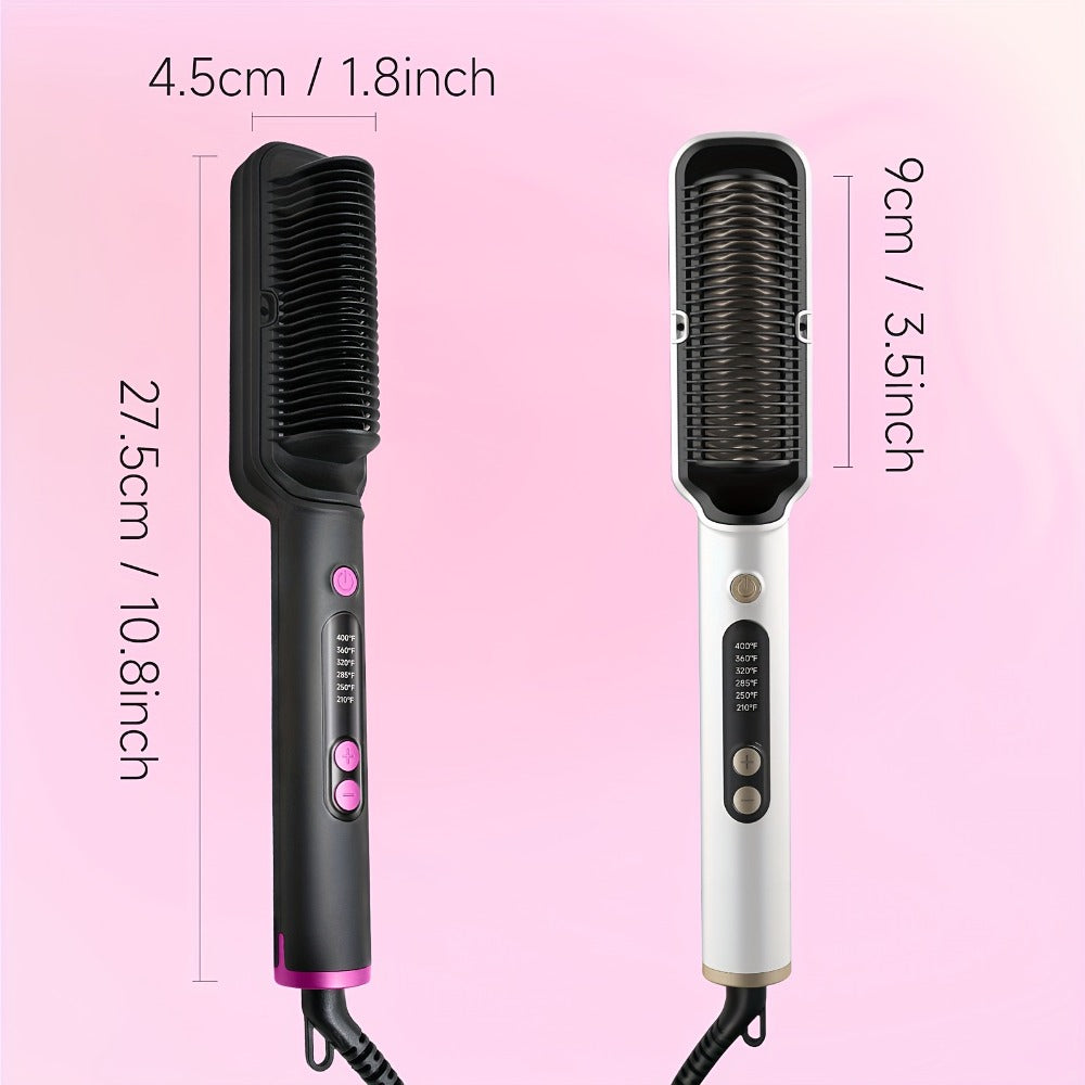 Hair Straightener Brush, Ionic Hair Straightening Brush Flat Iron For Women, Anti-Scald Straightening Comb For Home Salon, Precise Temperature Control, Auto Shuts Off, Holiday Essentials, Gifts For Mother'S Day, Girl Stuff, Wow Hair Products