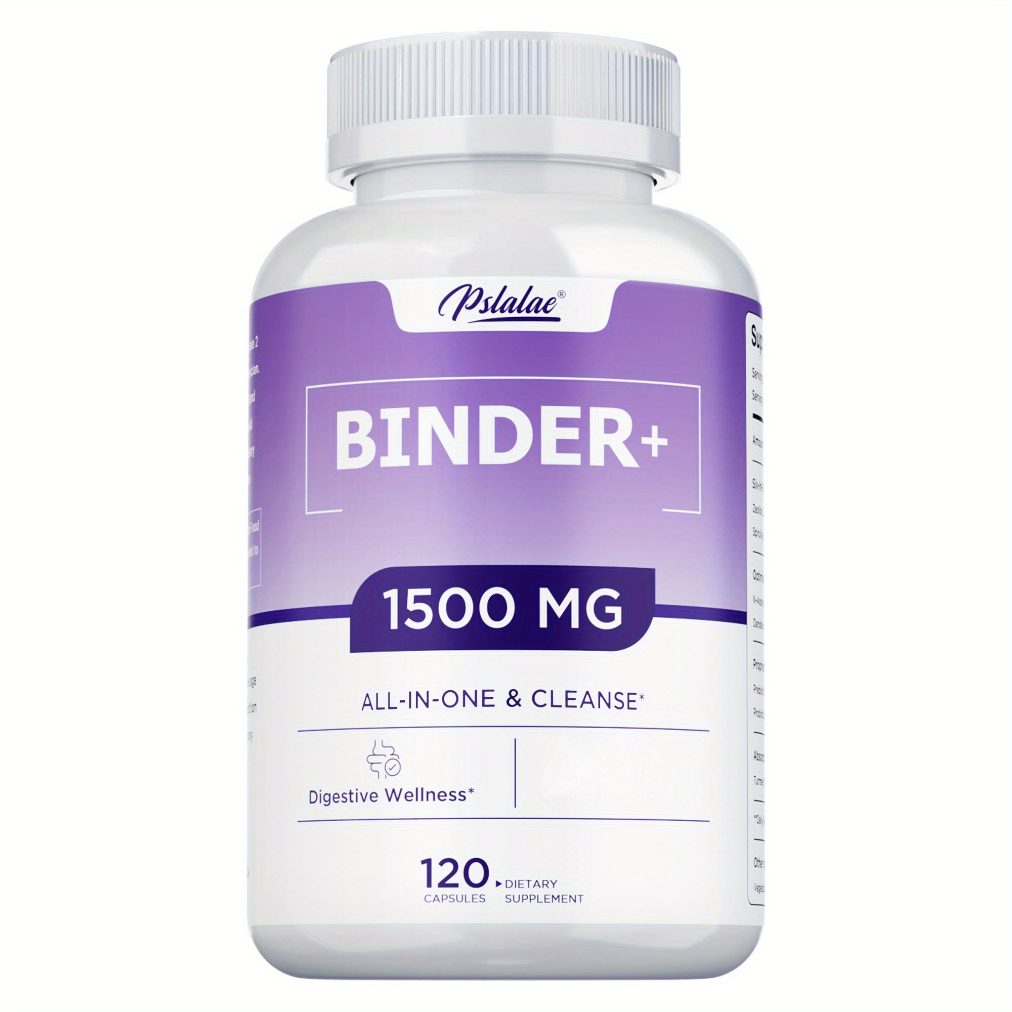 Binder - with Activated Charcoal, Zeolite & Bentonite Clay, Liver & Gut Health Supports, for Digestive System, 13-In-1 Binder Supplement - 120pcs