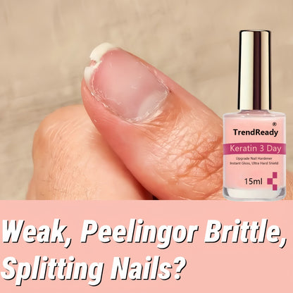 Nail Strengthener Treatment – 2 Pack | Nail Hardener Base Coat, Protein Repair Formula, HEMA-Free, Ridge Filler, Clear Polish for Weak Brittle Nails, Fast Dry, Long Lasting