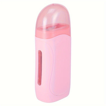 Wax Warmer Roller Kit for Hair Removal — Portable Electric Roll-On Soft Wax Heater for Women & Men, At-Home & Salon Waxing, Smooth Glide Applicator, Travel-Friendly (Light Pink/Green/Blue/White)