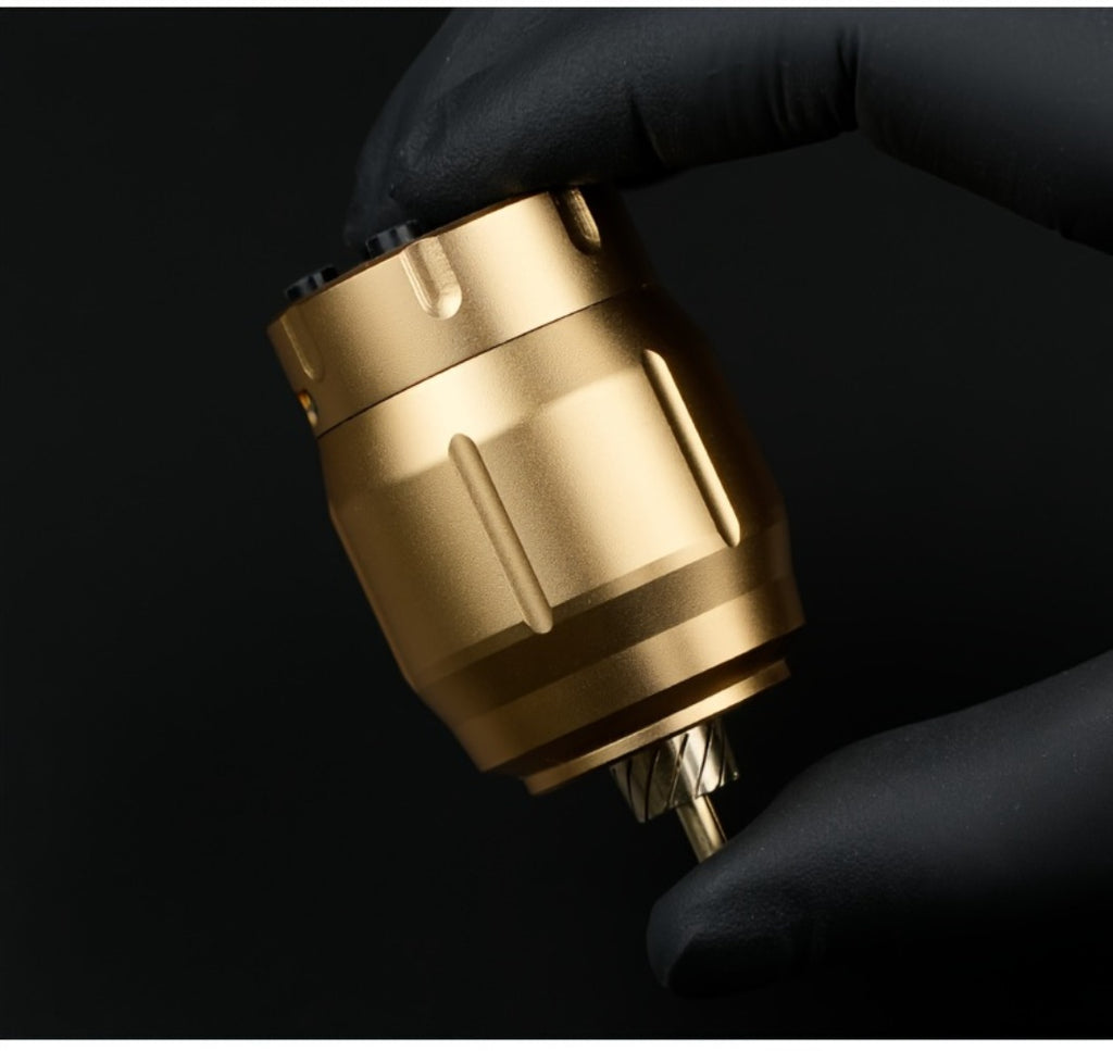Wireless Power Supply for Tattoos, Featuring a Portable Rechargeable Motor Without Cords, Equipped with an LED Digital Display And RCA Connector, Designed for Rotary Tattoo Machines And Makeup Tools