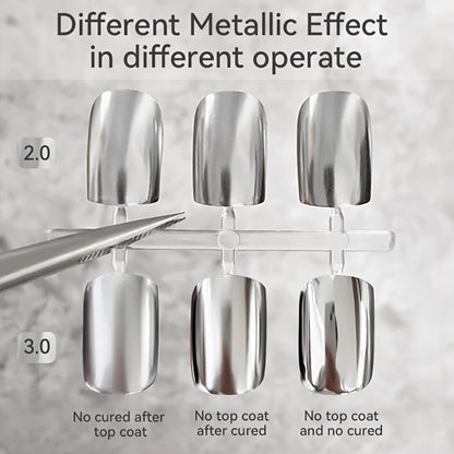 Nail Art Painting Gel Metal Effect 0.24oz with Brush Soak Off UV LED Mirror Metallic Silver Line Drawing Gel Polish for Flower Nail Art DIY Home Salon Manicure