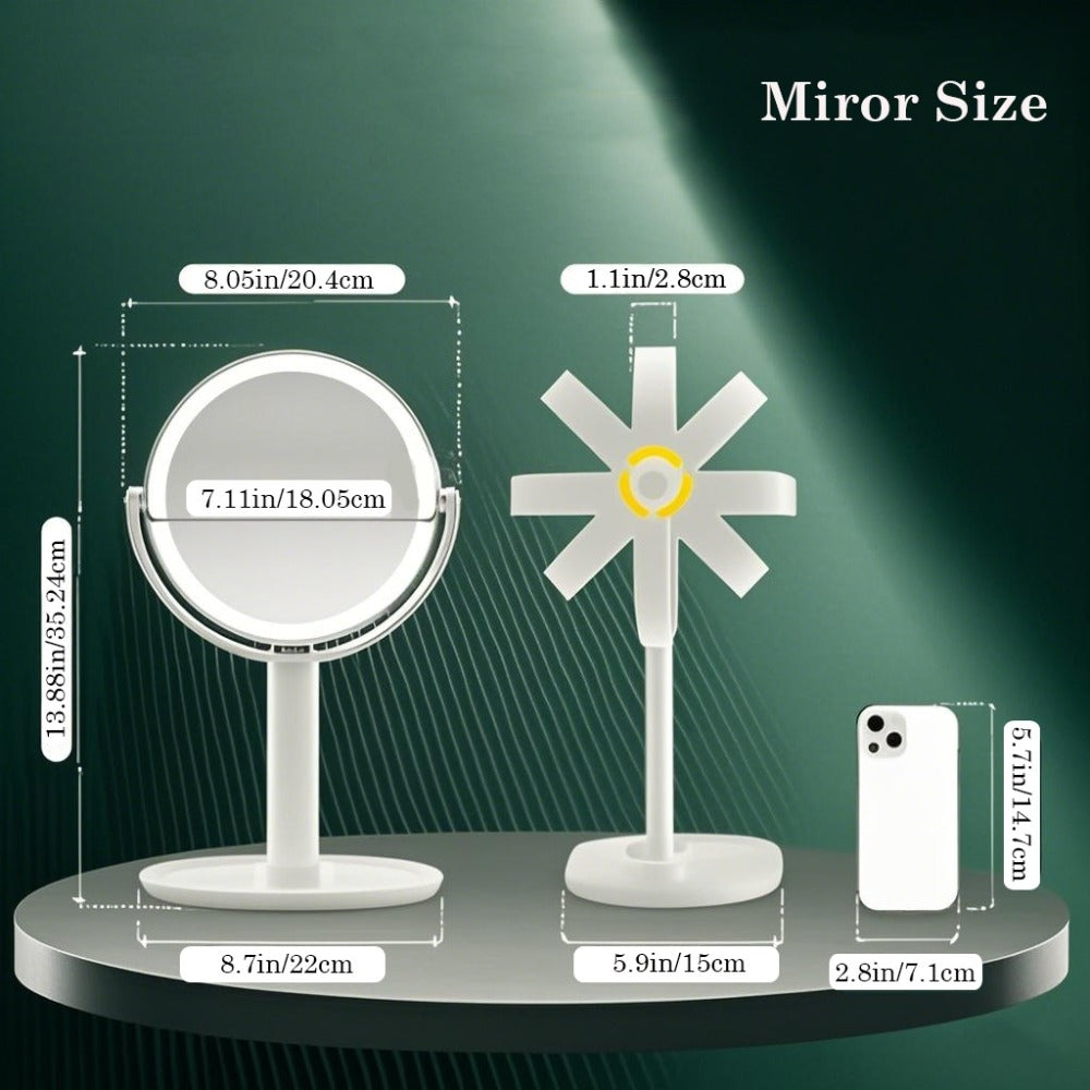 Lighted Makeup Mirror with 25X Magnification - 80 LED Vanity Mirror with 3 Color Lighting Modes, Touch Control, 2-Sided 8 Inch Rechargeable Makeup Mirror for Women, 2000mAh Battery