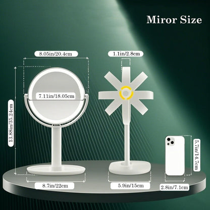 Lighted Makeup Mirror with 25X Magnification - 80 LED Vanity Mirror with 3 Color Lighting Modes, Touch Control, 2-Sided 8 Inch Rechargeable Makeup Mirror for Women, 2000mAh Battery