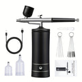 USB Rechargeable  Airbrush Kit: Portable, Versatile, And Safe Compressor for Crafts, Tattoos, Cake Decorating & More with Cleaning Kit