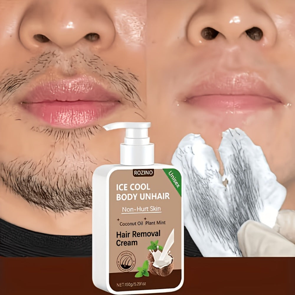 One-time Use, Provides 6 Months of Lasting Smoothness, Instant Hair Removal, 150g Coconut Waxing Cream, Gentle and Non-irritating to the Skin, Semi-permanent Hair Removal, Suitable for Facial, Lip, Underarm, Leg, Arm, and Intimate Area Hair Removal