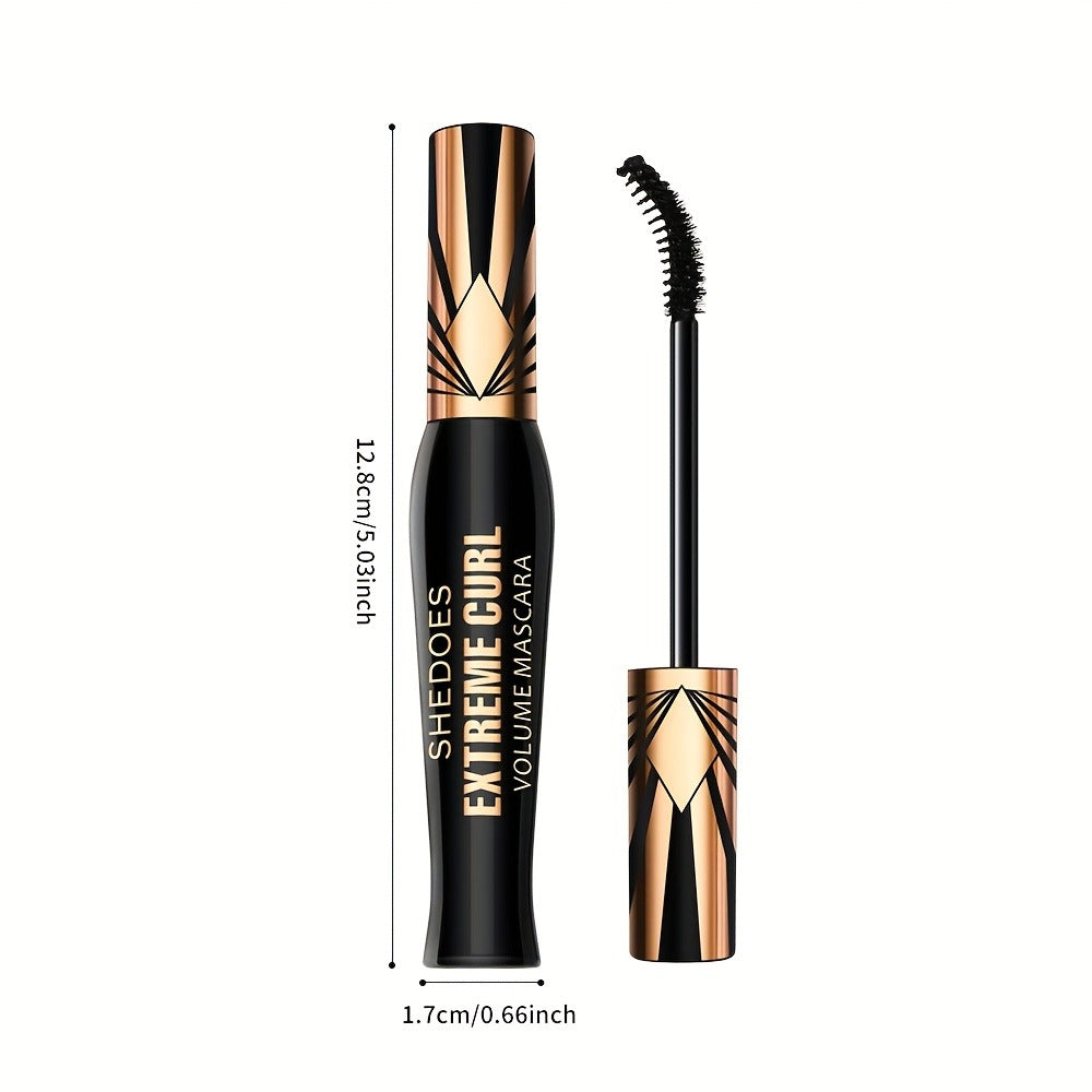 Waterproof Mascara Set 2PCS - Lengthening Volumizing Thick Curly Lashes Natural Extension Long-Lasting Hold Crown Mascara for Women
