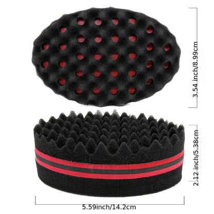 Twist Sponge Brush & Styling Comb Set for Curly Natural Black Hair — Metal Pick & Coil Definer Tools for Afro Coils, Locs & Short Hair