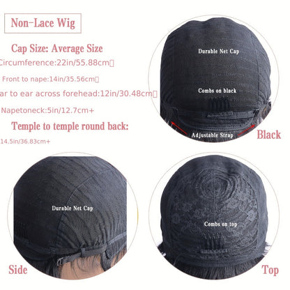 Short Human Hair Wig Pixie Cut Finger Wave Deep Ocean Wave Brazilian Virgin 180% Density Rose Net Cap Women 1B 613 Blonde Party Ready