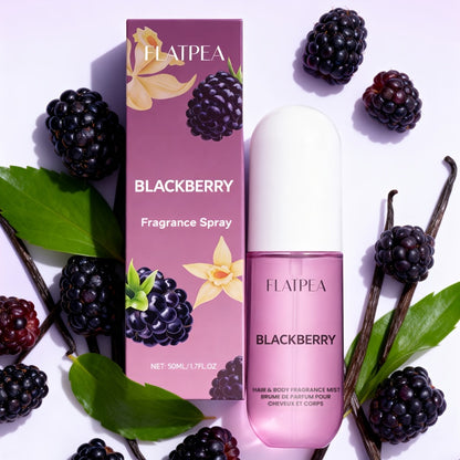 Vanilla Blackberry Perfume Spray for Women 1.7 oz - Alcohol-Free Body Hair Mist EDT, Sweet Gourmand Fruity Amber Musk Long Lasting Feminine Fragrance, Single or 2-Pack Gift