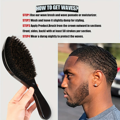 360 Wave Pomade Strong Hold Hair Styling with Jojoba Oil — Frizz Control Moisturizing Formula for Dreads Locks Twists Coily Curly Wavy Hair Men Grooming Daily Hair Care Set