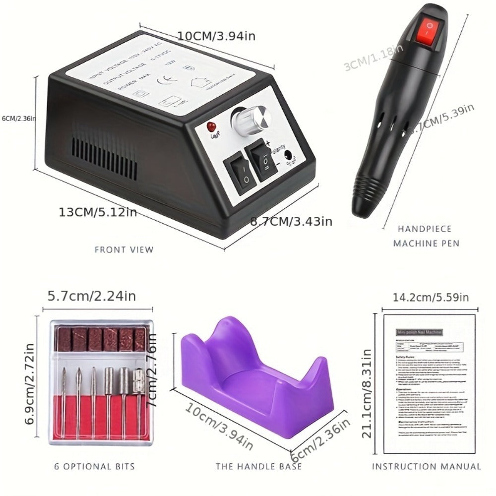 20000RPM Electric Nail Machine Desktop Equipment with Milling Cutters Bits Set Gel Cuticle Armor Removal Pedicure Manicure Tool Professional Electric Nail Drill Milling Machine for Manicure Pedicure Files Tools Kit Nail Polisher