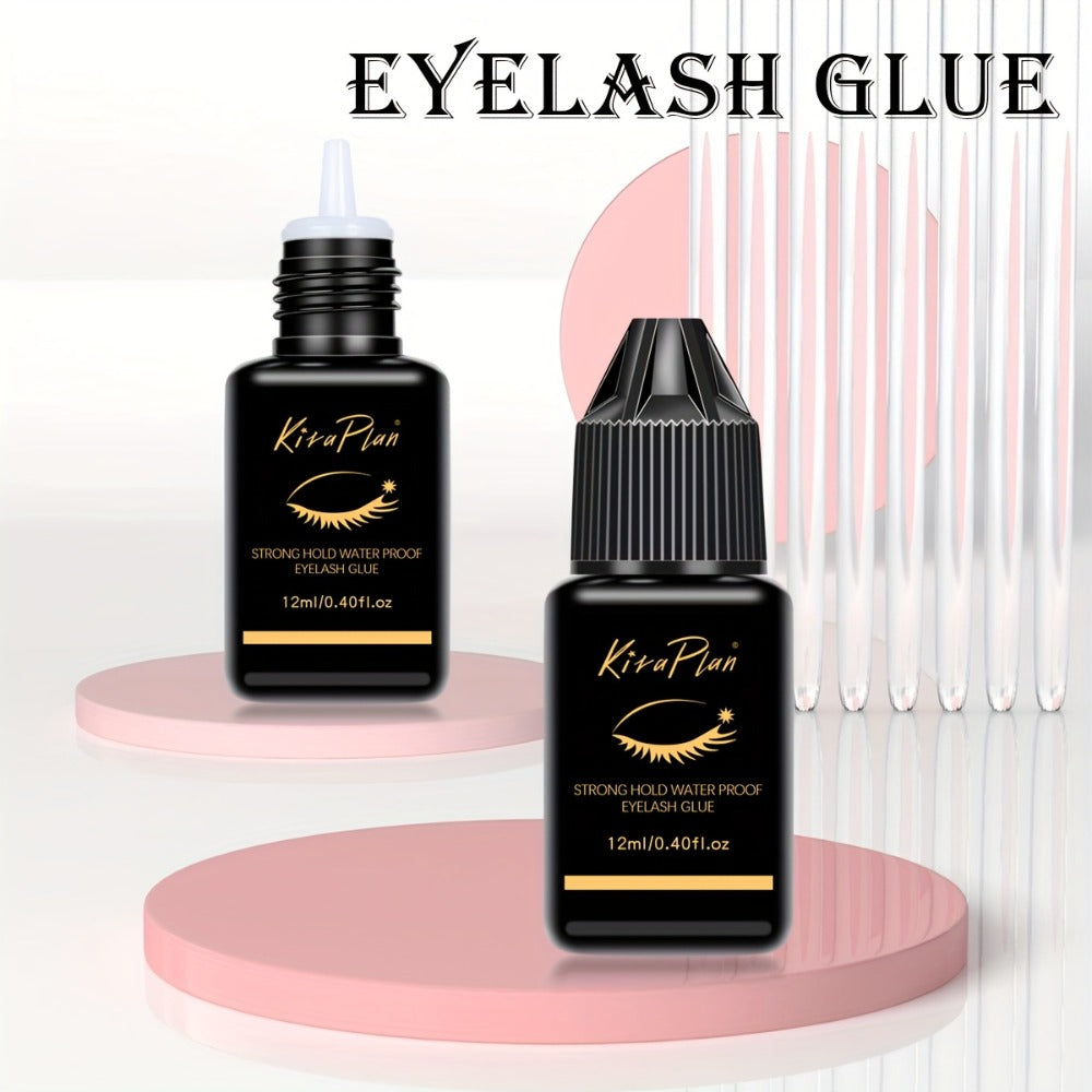 Self-Grafting Eyelash Glue Quick Dry Black Adhesive for Individual Lash Extensions DIY Cluster Application No Smell No Irritation Perfect for Beginner Lash Tech