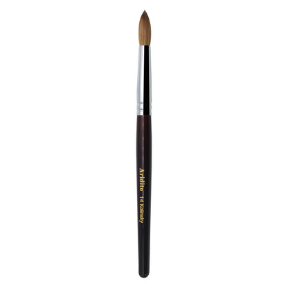 Kolinsky Acrylic Nail Brush Round Head Red Wine Wooden Handle Professional Brush for Acrylic Extension Nail Art Sculpting Manicure Salon Home Use Sizes #8 #10 #12 #14 #16 #18