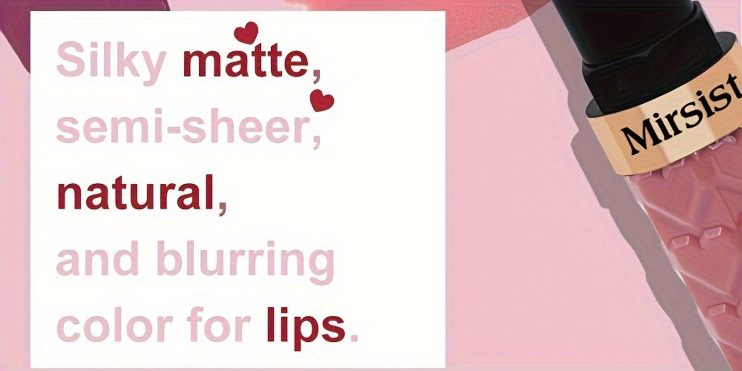 Matte Lipstick Set 6 Colors Waterproof Long Lasting Lip Gloss - Smudge Proof Non-Fading Velvet Lip Color Berry Red Tones for All Skin Types Daily Wear Special Events Holiday Gift