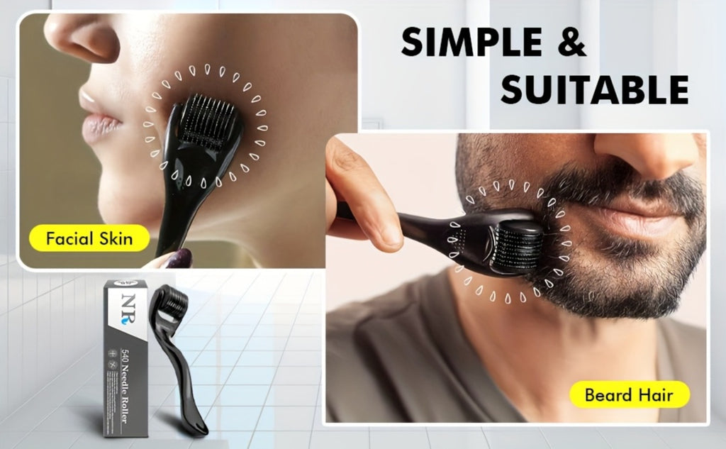 2pcs Per Box Derma Roller Microneedle Roller for Face, Roller for Beard, Microneedling Roller | for Women And Men | Micro Needle Roller for Face Scalp, Perfect Gift for Family And Friends!DermaStamp 0.25mm