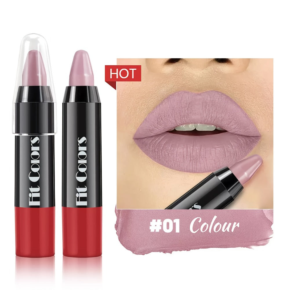 6pcs, Crayon Lipstick, Matte Lipstick, Easy Coloring Lipliner, Durable Easy Coloring Moisturizing Lipstick