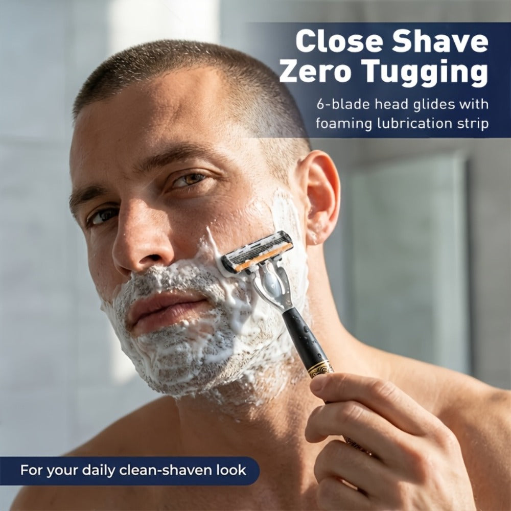 2 Handles + 54 Replacement Blades, 2 Handles + 32 Replacement Blades, 1 Handle + 18 Replacement Blades, Manual Razor Set, Stainless Steel Razor Set, Men'S Manual Razor, Men'S Razor, High-Quality Men'S Razor Set, Men'S Manual Shaver, Large Capacity